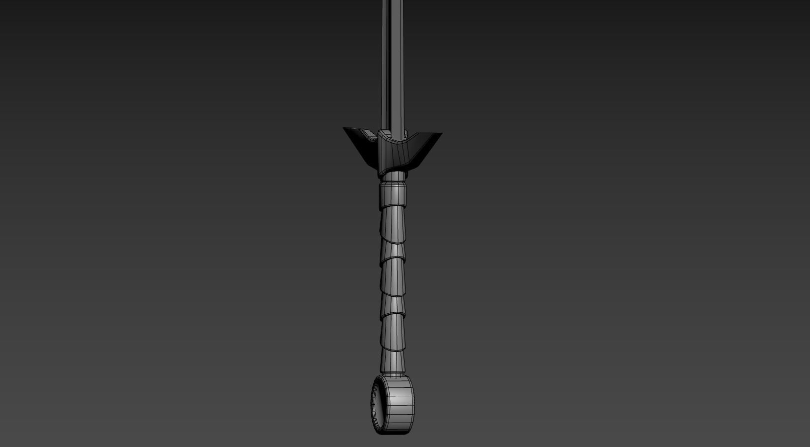 High Templar fantasy Greatsword Free low-poly 3D model_9