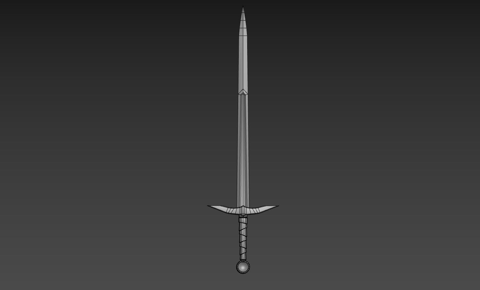 High Templar fantasy Greatsword Free low-poly 3D model_7