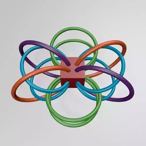 Rattle and Sensory Teether Toy 01 3D model