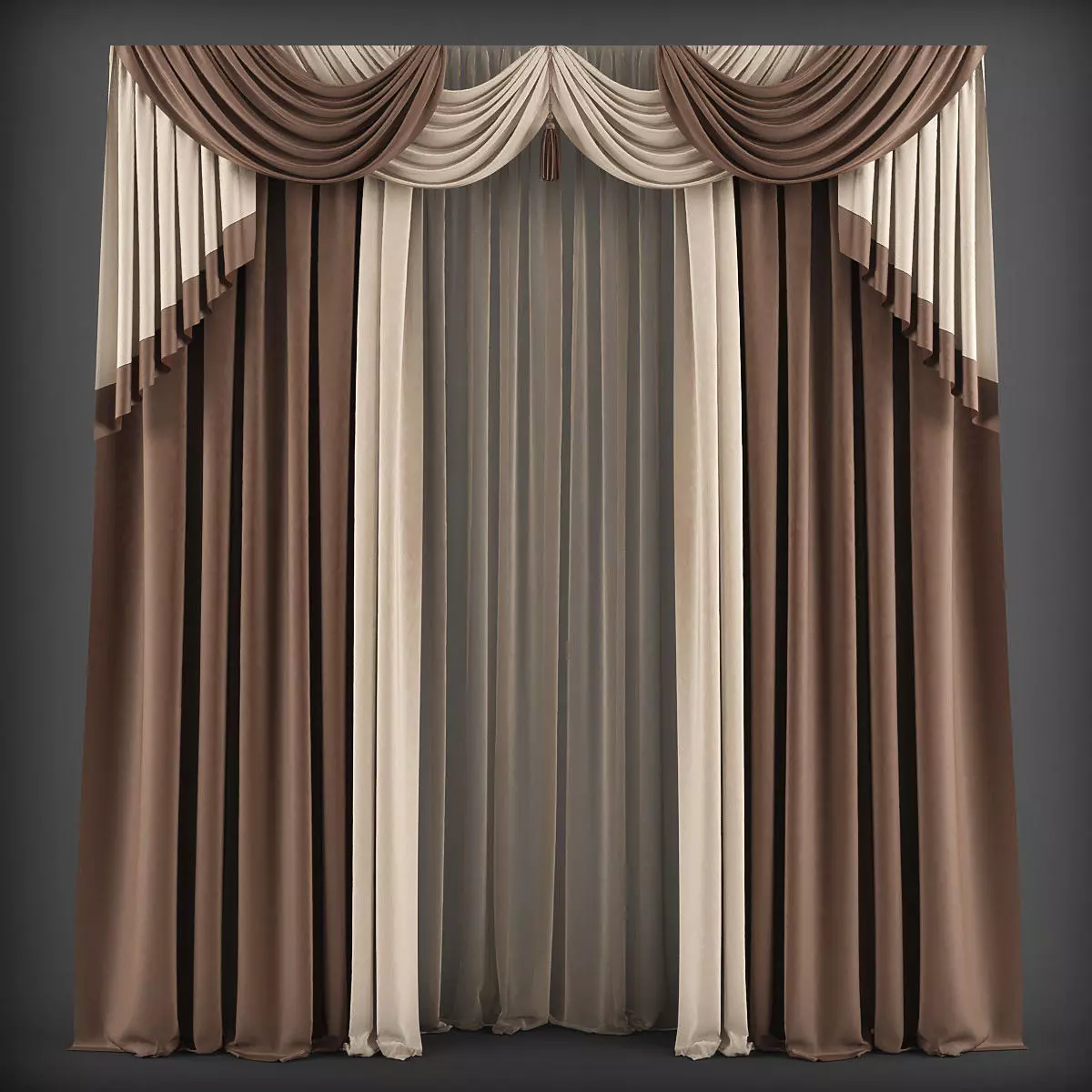 Curtain 3D model153 Low-poly 3D model_0