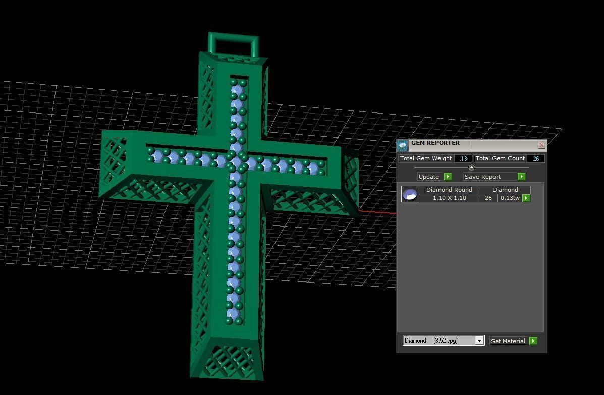 Cross patterned cross with texture saint jesus cristian 4 3D print model_28