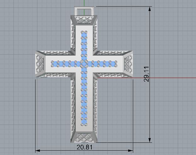 Cross patterned cross with texture saint jesus cristian 4 3D print model_19