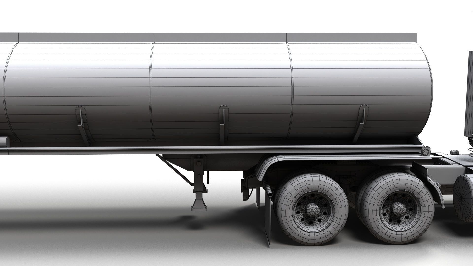 Freightliner FLT tanker semitruck Low-poly 3D model_23