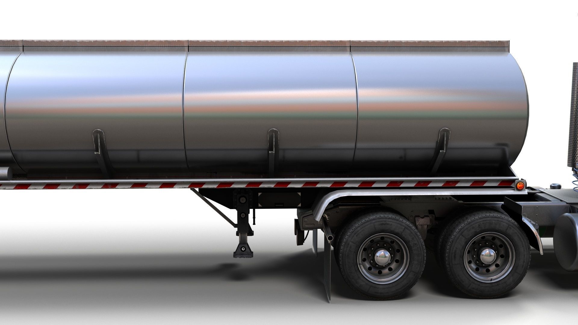 Freightliner FLT tanker semitruck Low-poly 3D model_7