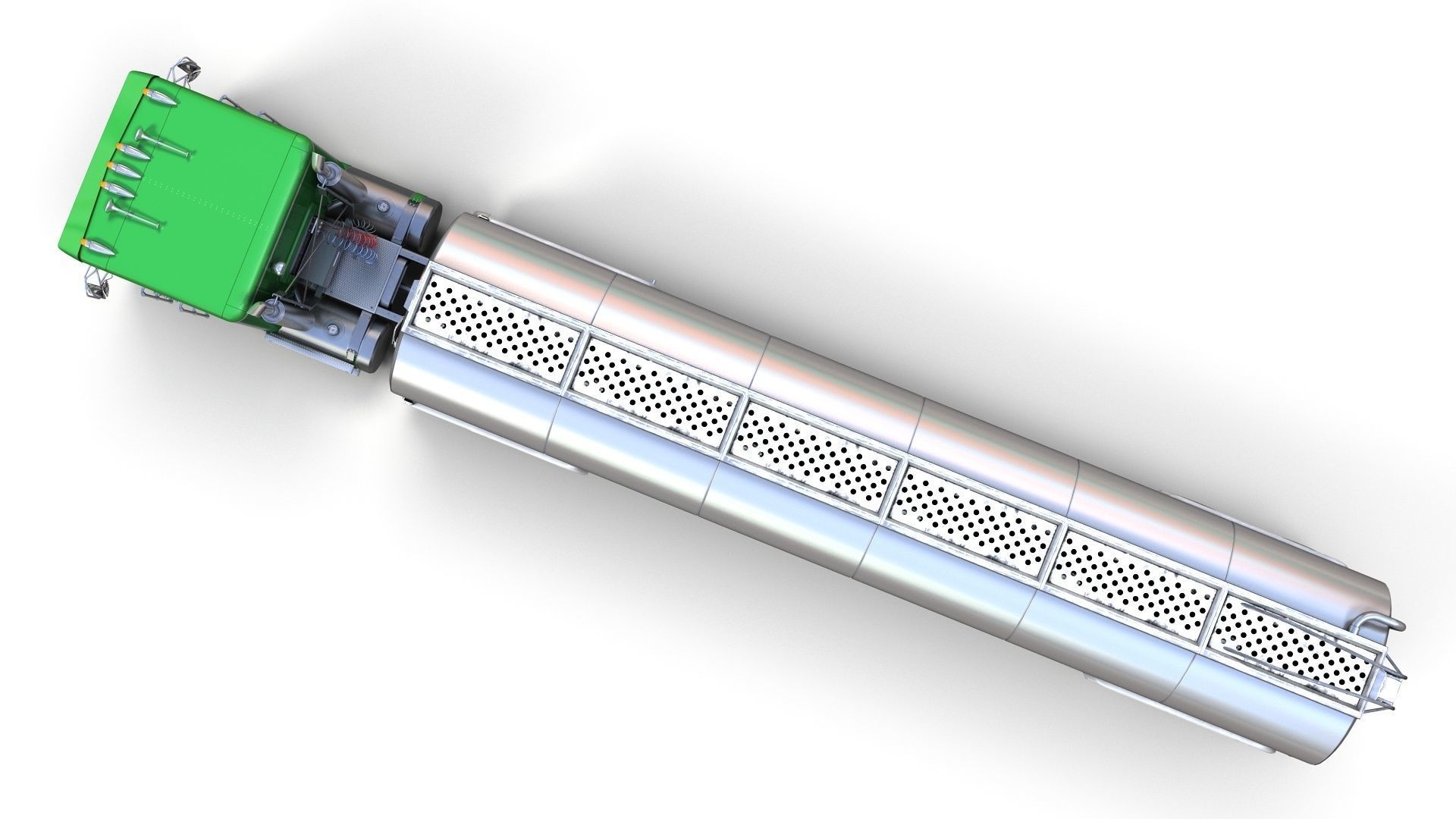 Freightliner FLT tanker semitruck Low-poly 3D model_10