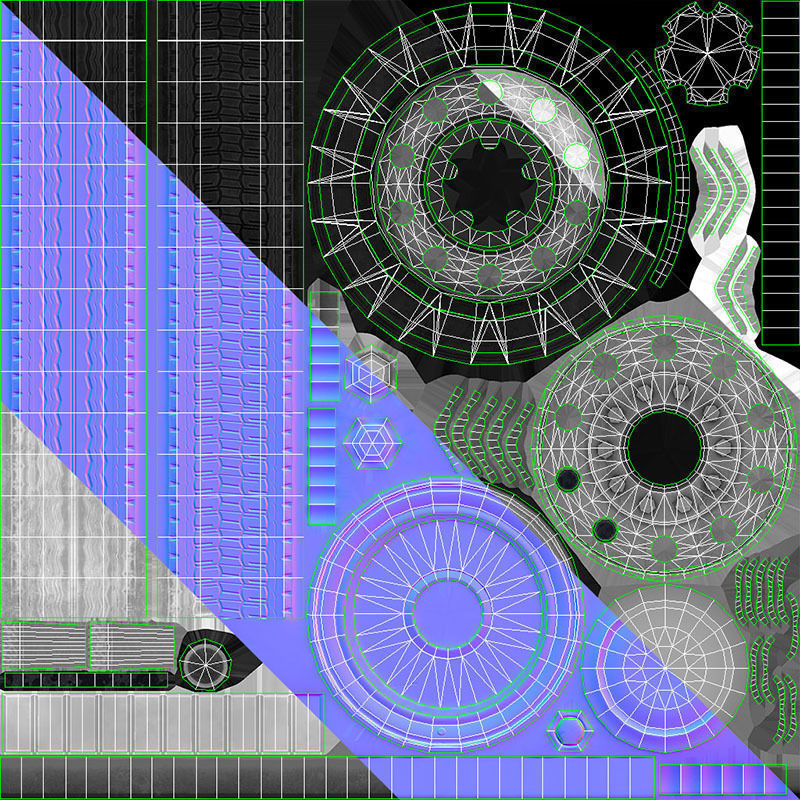 Freightliner FLT tanker semitruck Low-poly 3D model_61