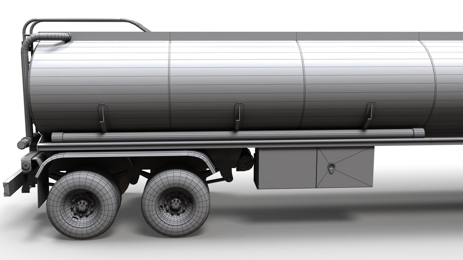 Freightliner FLT tanker semitruck Low-poly 3D model_24