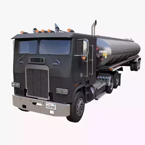 Freightliner FLT tanker semitruck  Low-poly 3D model