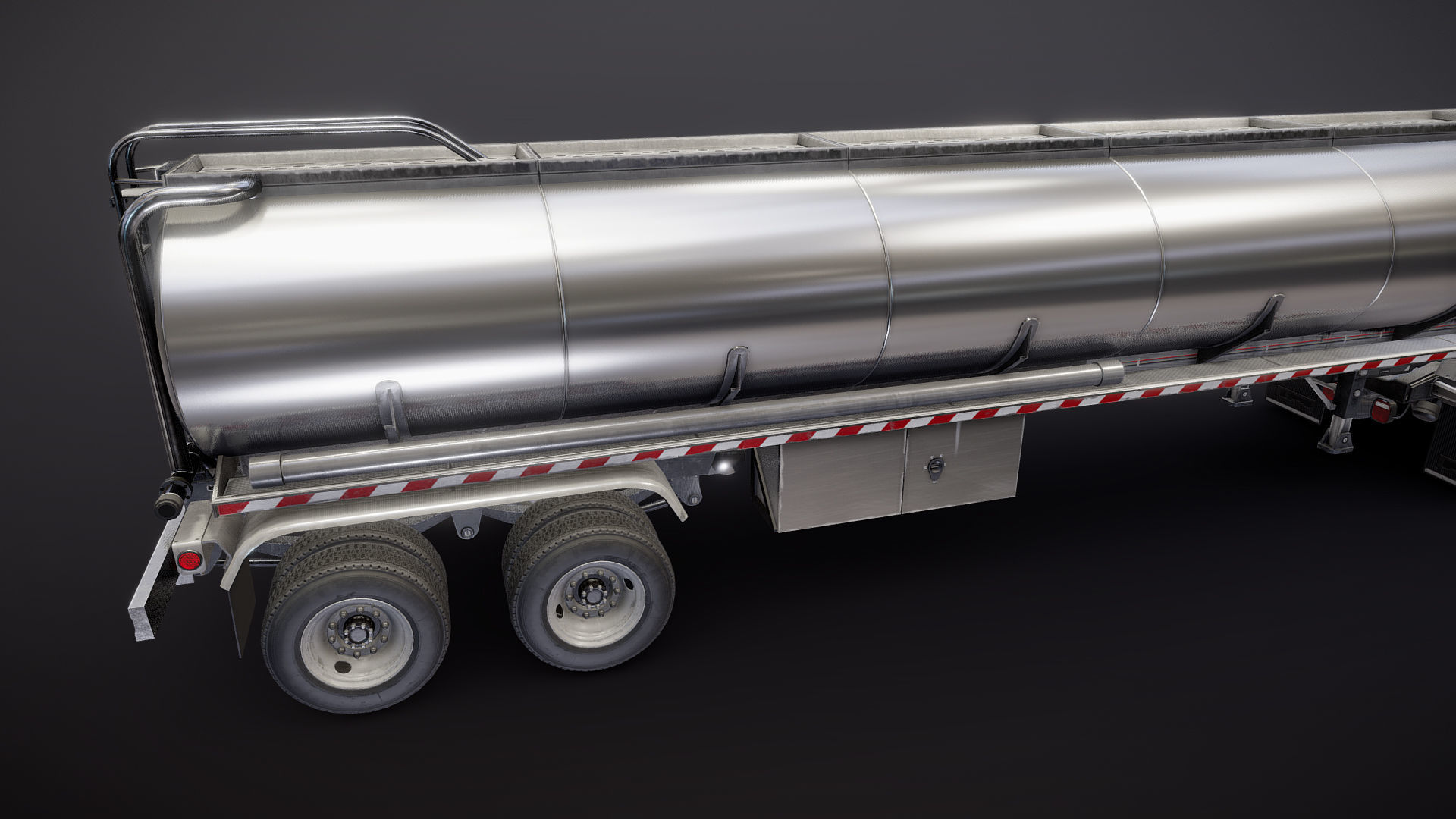 Freightliner FLT tanker semitruck Low-poly 3D model_35