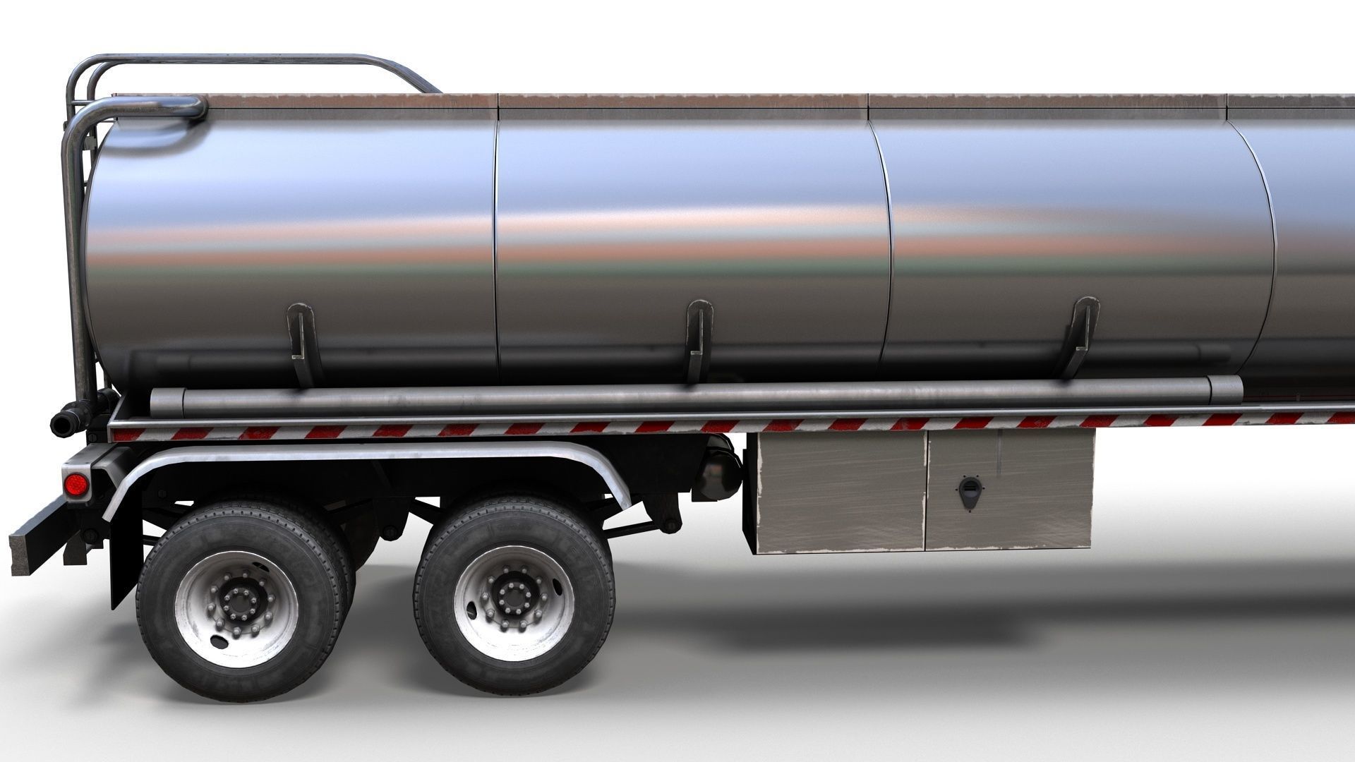 Freightliner FLT tanker semitruck Low-poly 3D model_8