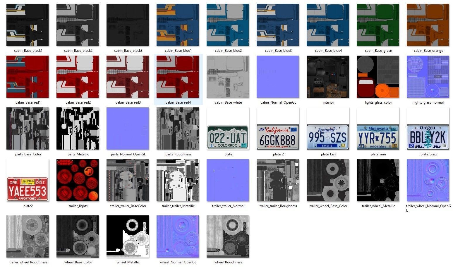 Freightliner FLT tanker semitruck Low-poly 3D model_67