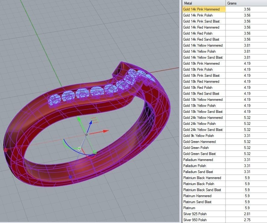 Diamond Double Ring 3D print model_27