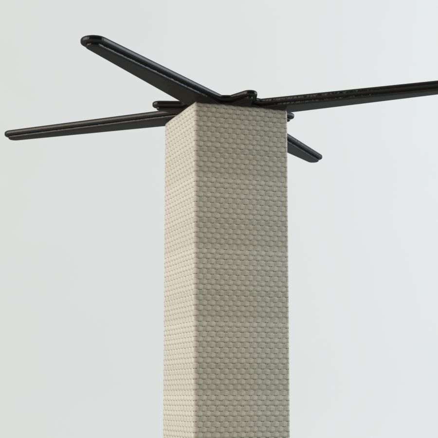 VAUZoslo table stand with metal base 3D model_3