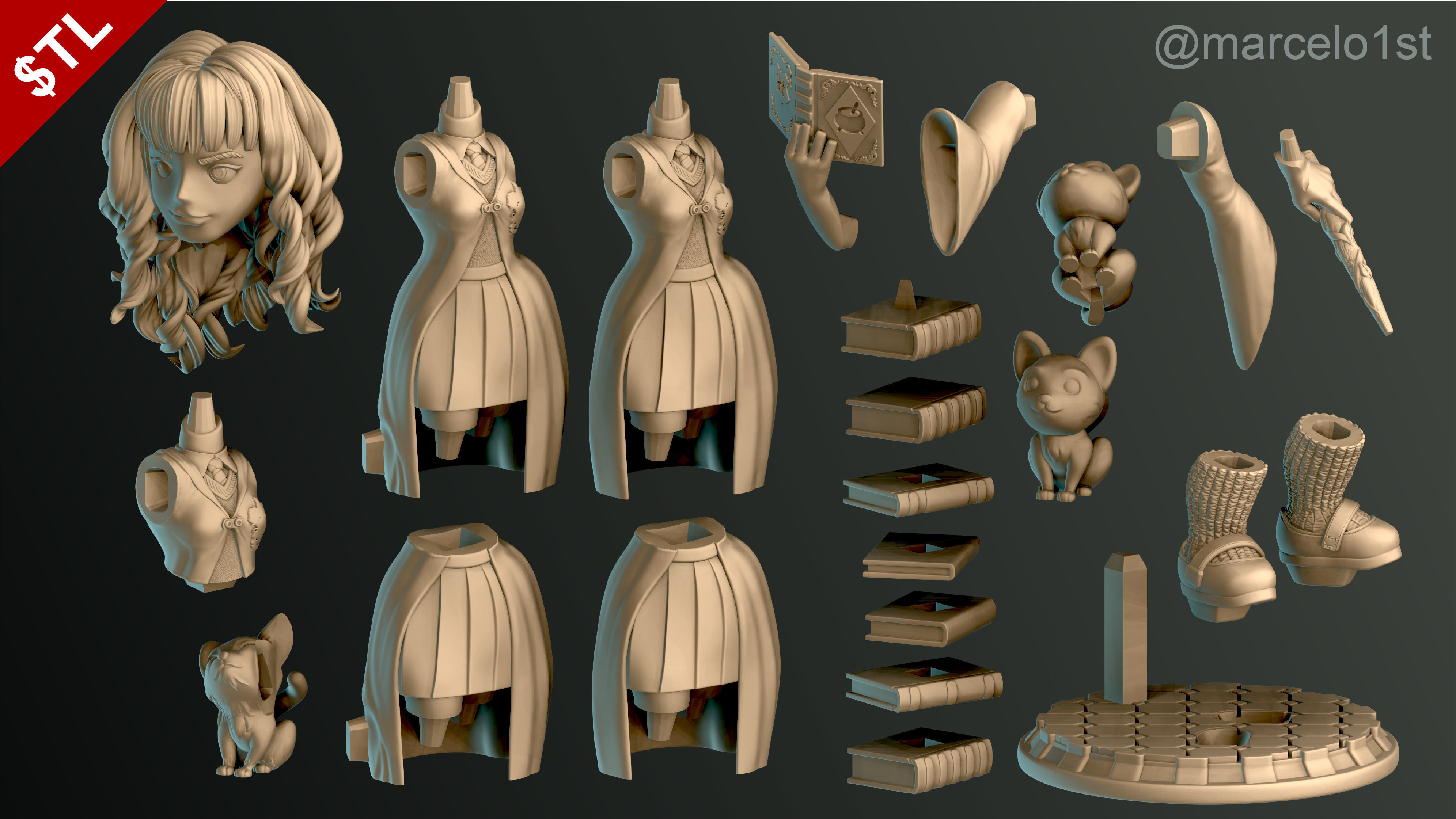 SIMPLES - Hermione Granger 3D print model_1
