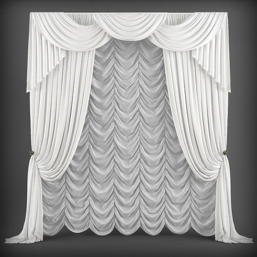 Curtain 3D model155 Low-poly 3D model