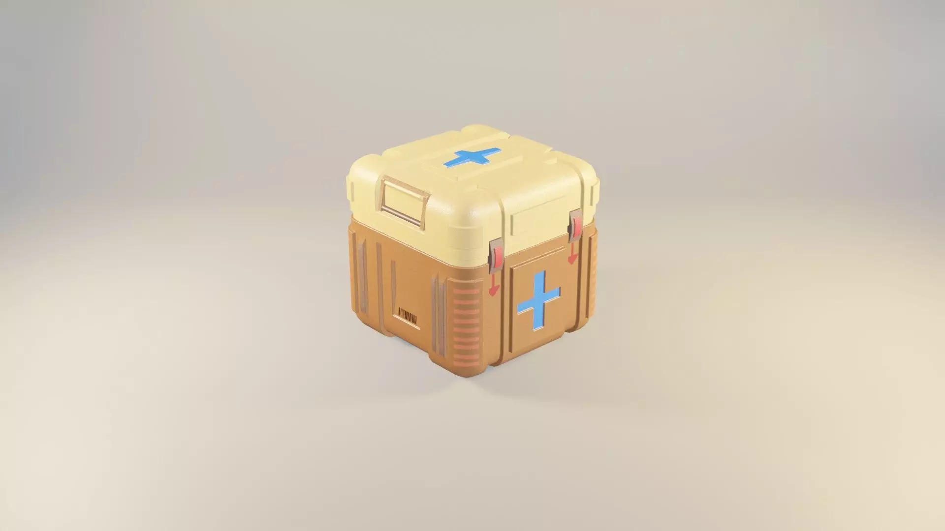 medical box Low-poly 3D model_0