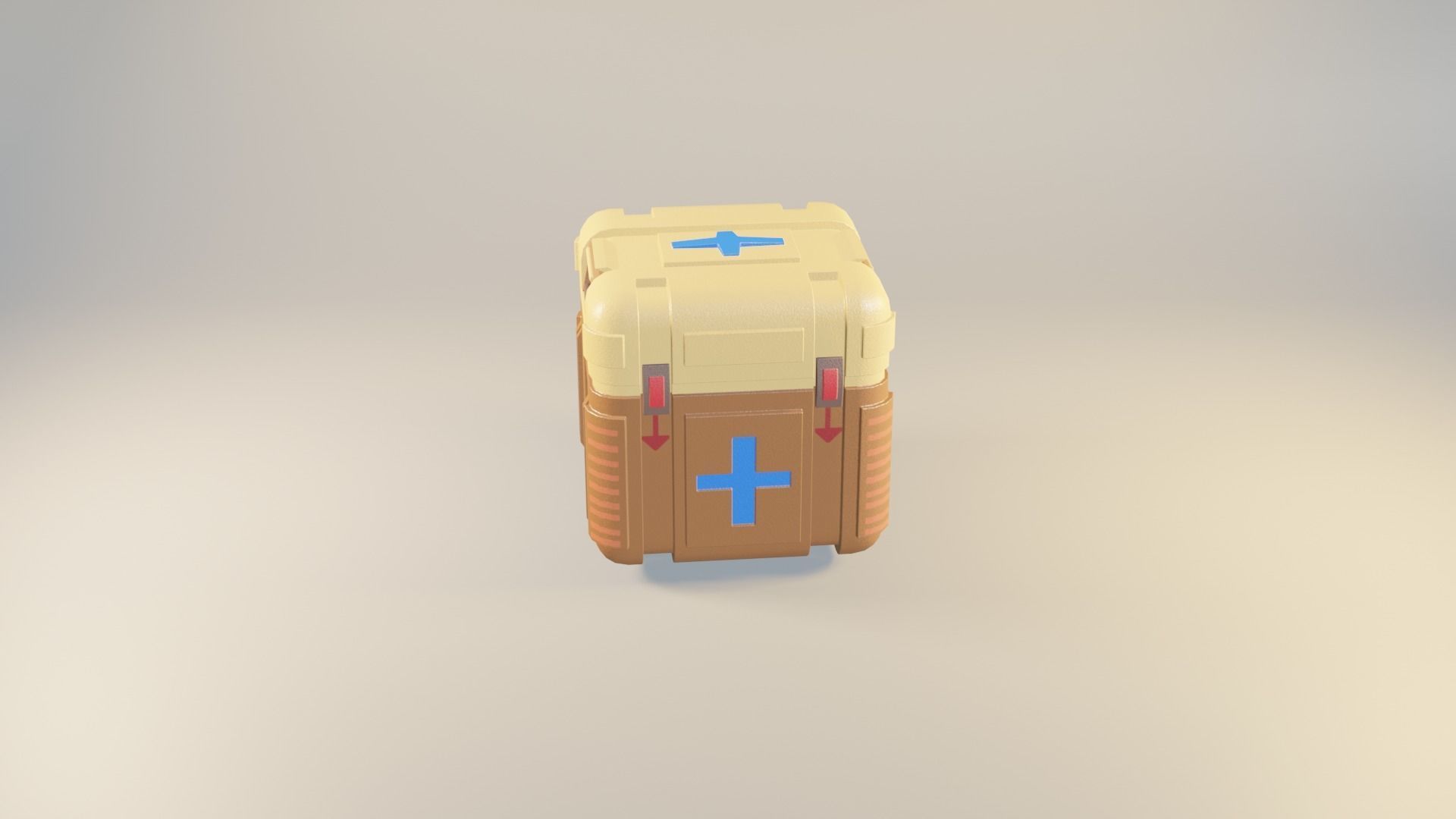 medical box Low-poly 3D model_8
