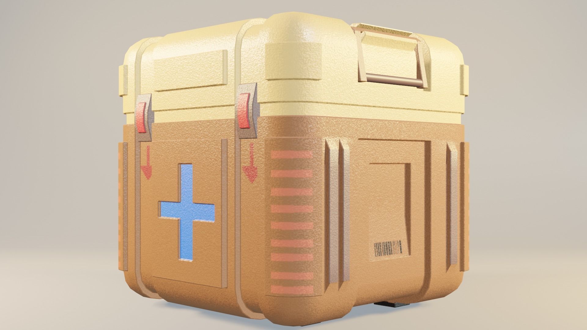 medical box Low-poly 3D model_3