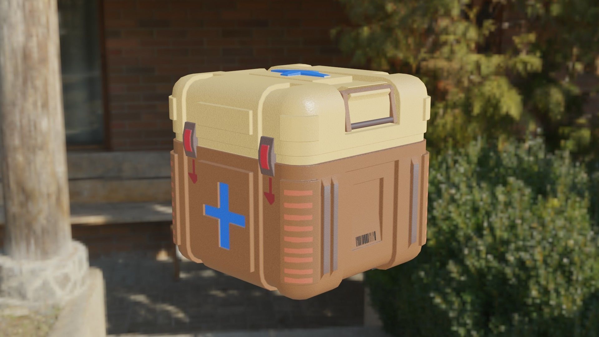 medical box Low-poly 3D model_2