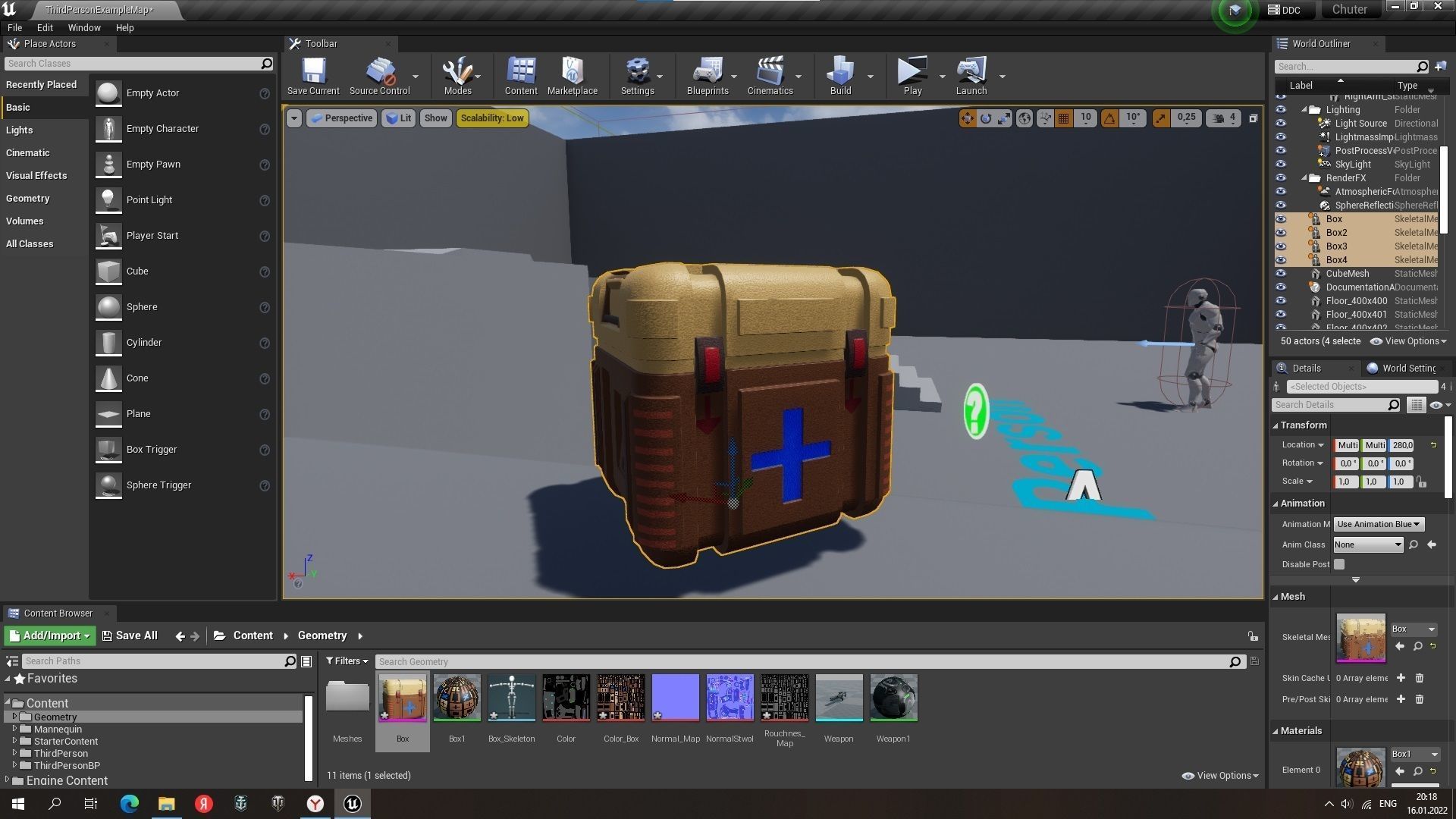 medical box Low-poly 3D model_17