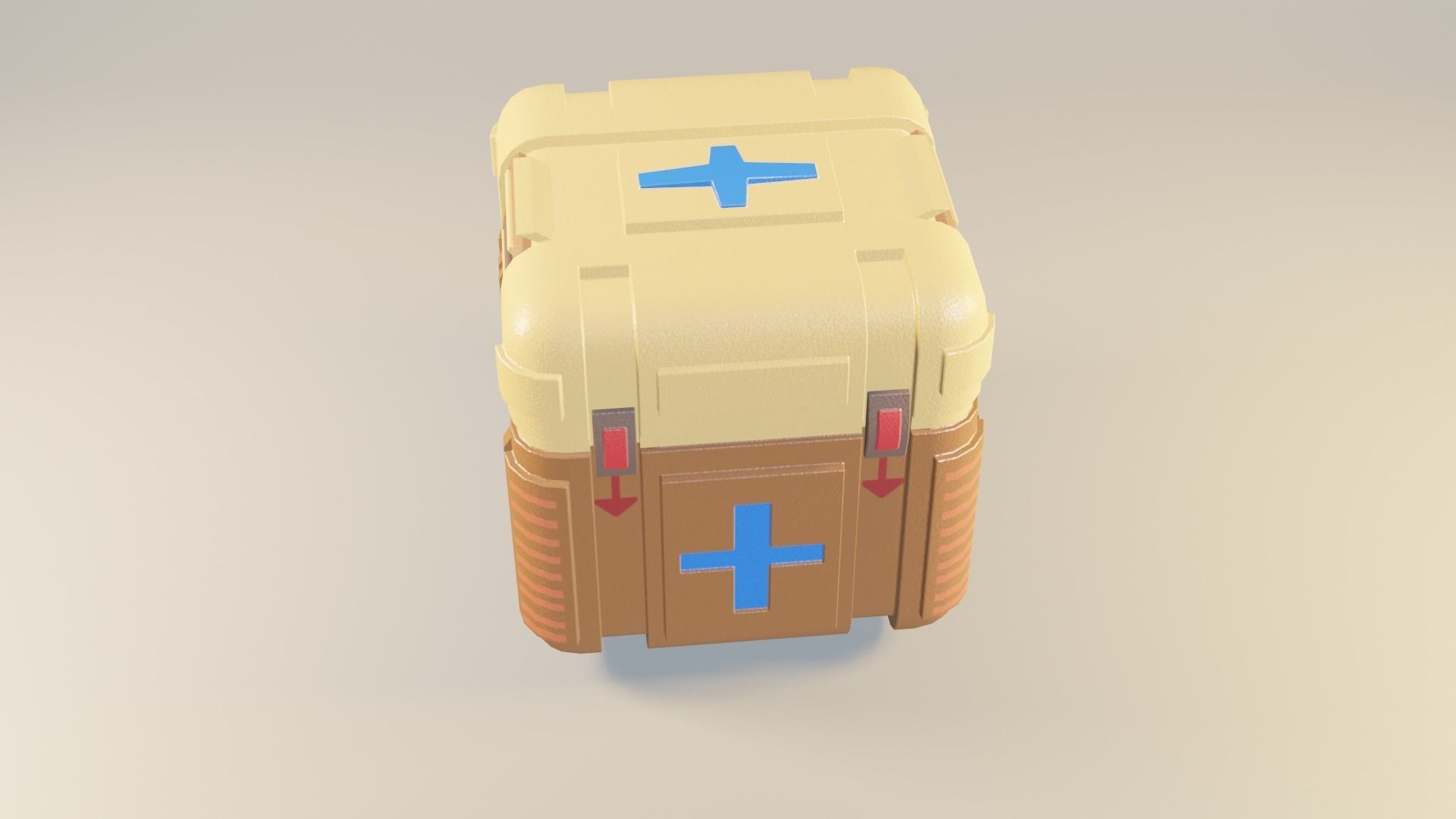 medical box Low-poly 3D model_5