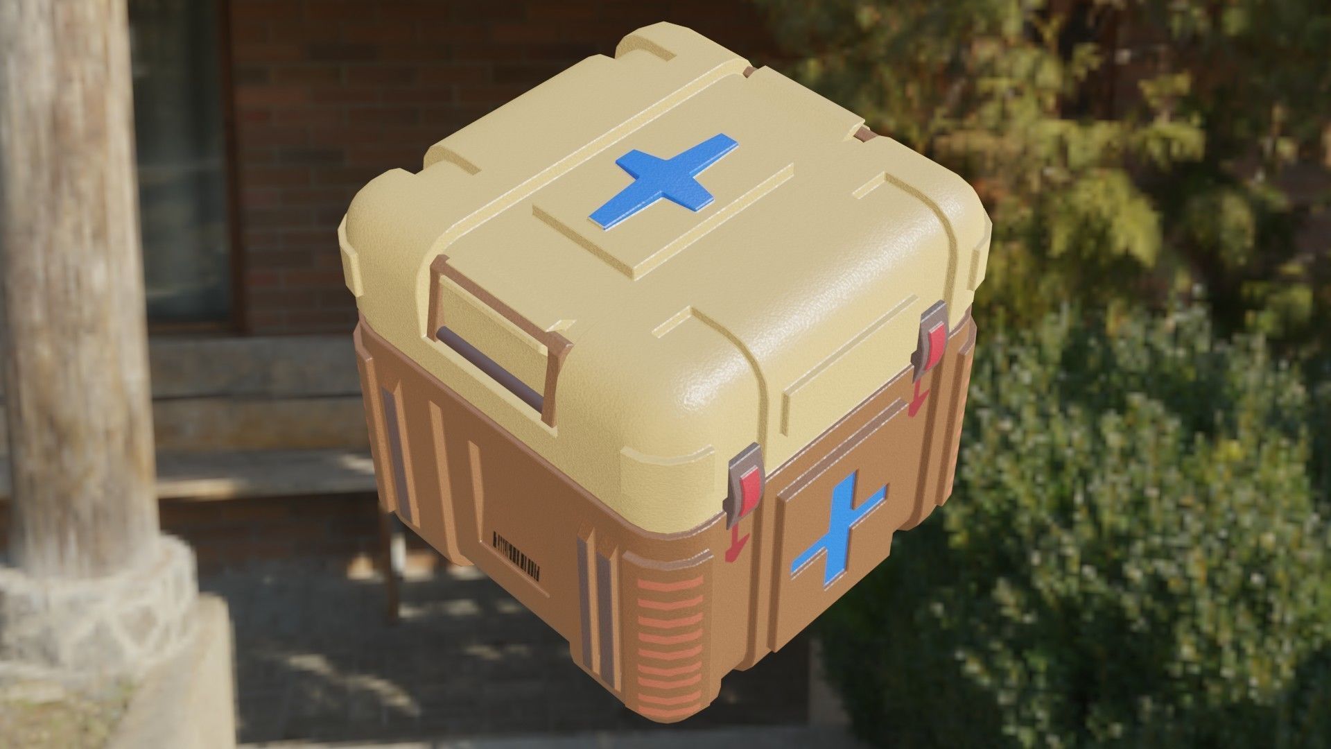 medical box Low-poly 3D model_4