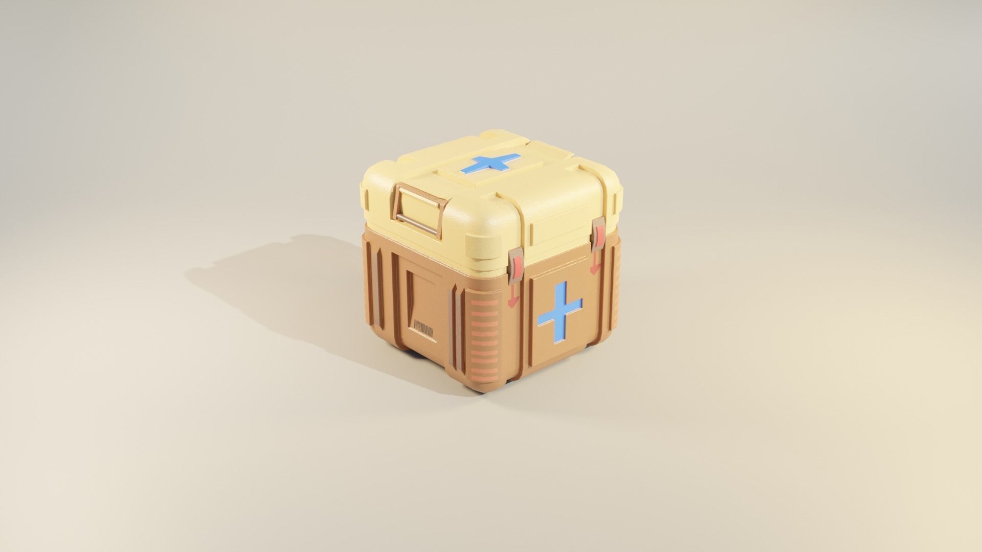 medical box Low-poly 3D model_1