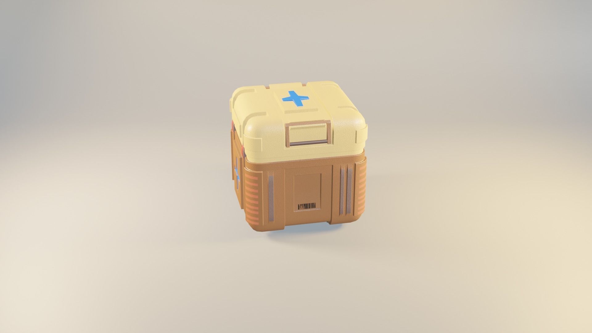 medical box Low-poly 3D model_7