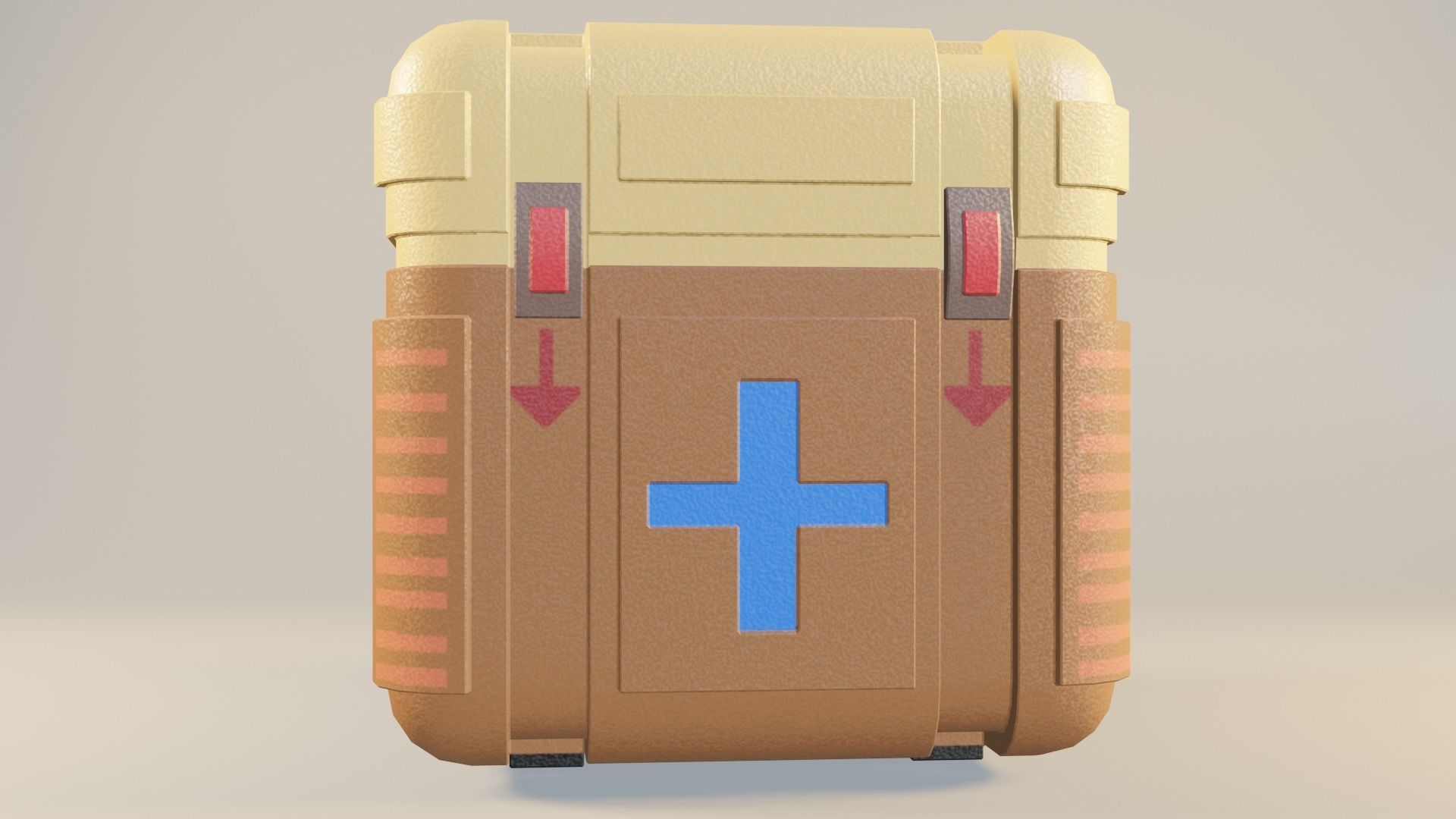 medical box Low-poly 3D model_6