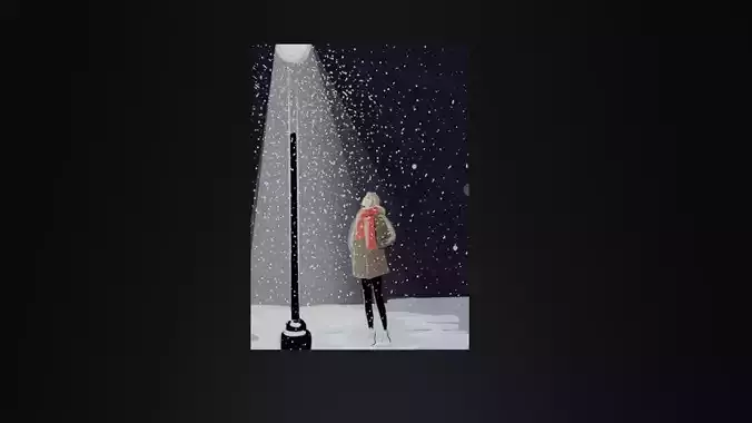 Canvas Table Low-poly 3D model