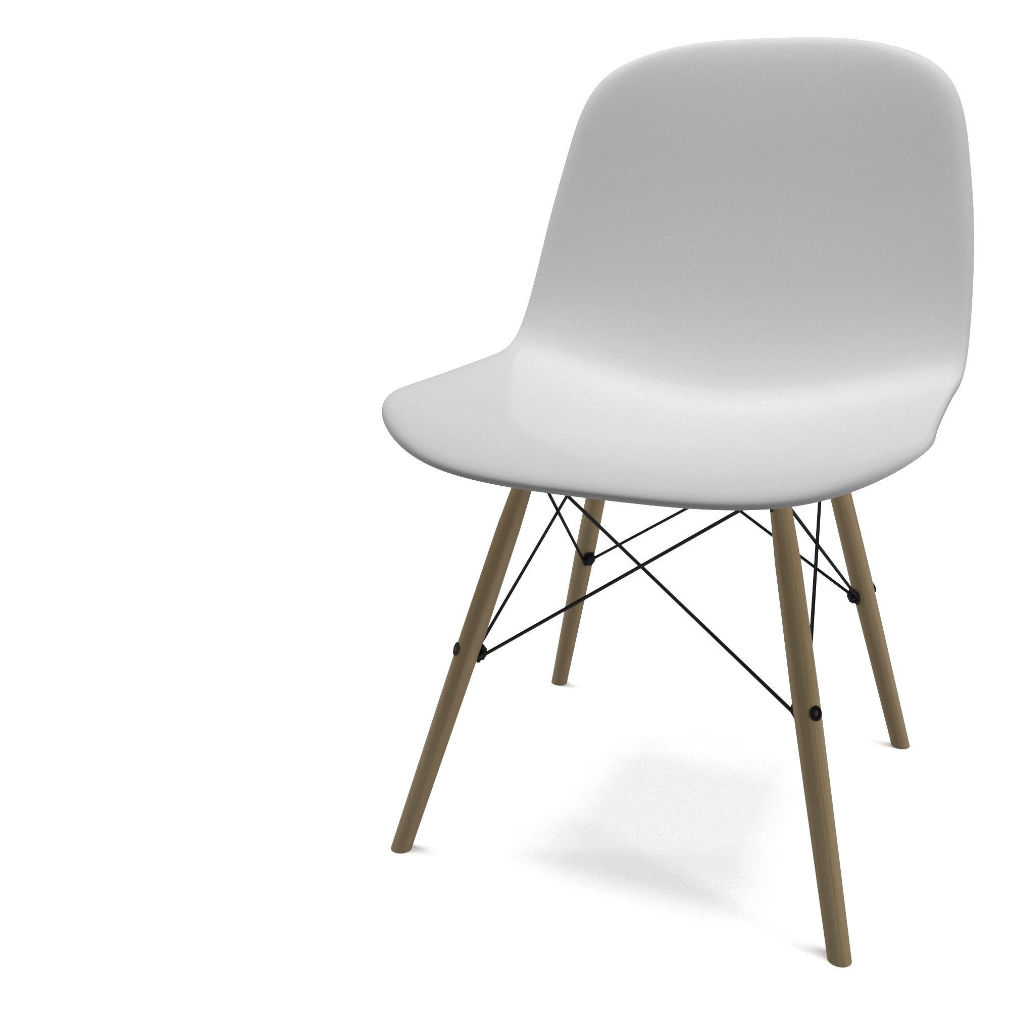 Eames DSW Chair 3D model_2