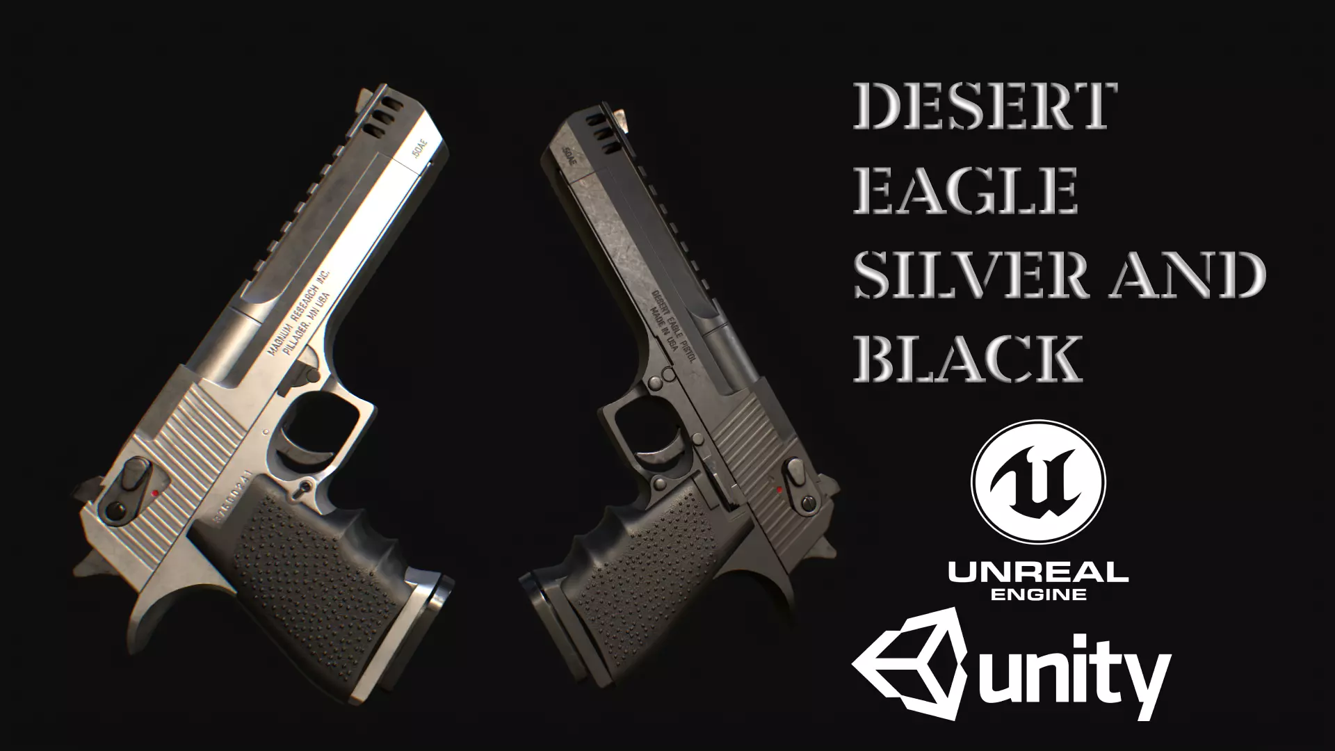 DESERT EAGLE GAME MODEL 4K Low-poly 3D model