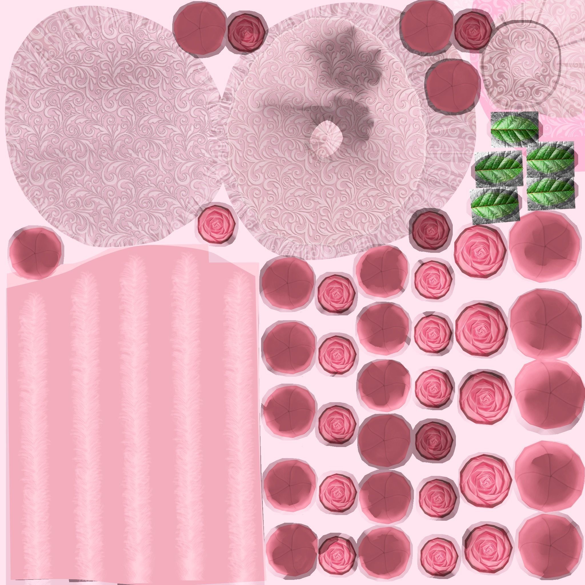 Ladies Hat Low-poly 3D model_7