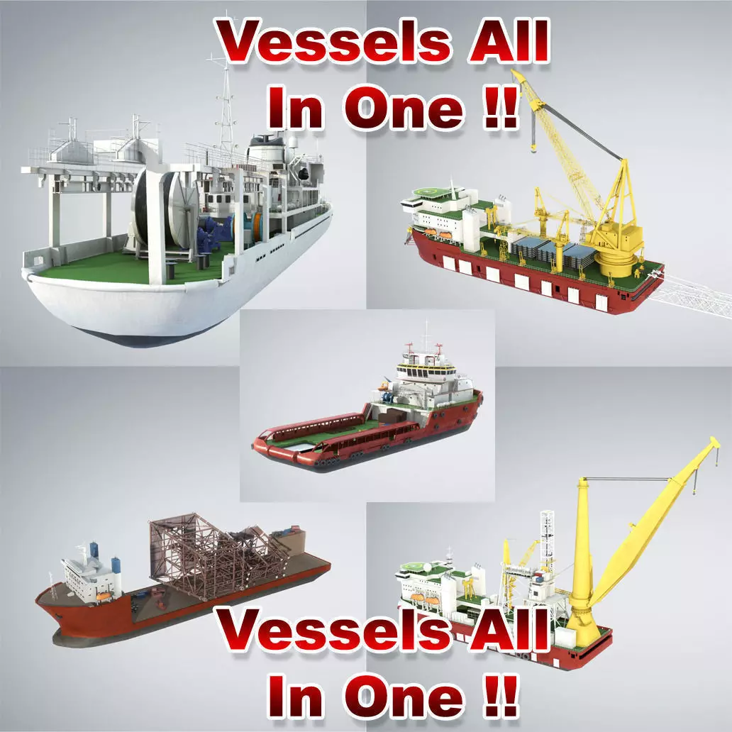 Vessels Bundle 3D model_0