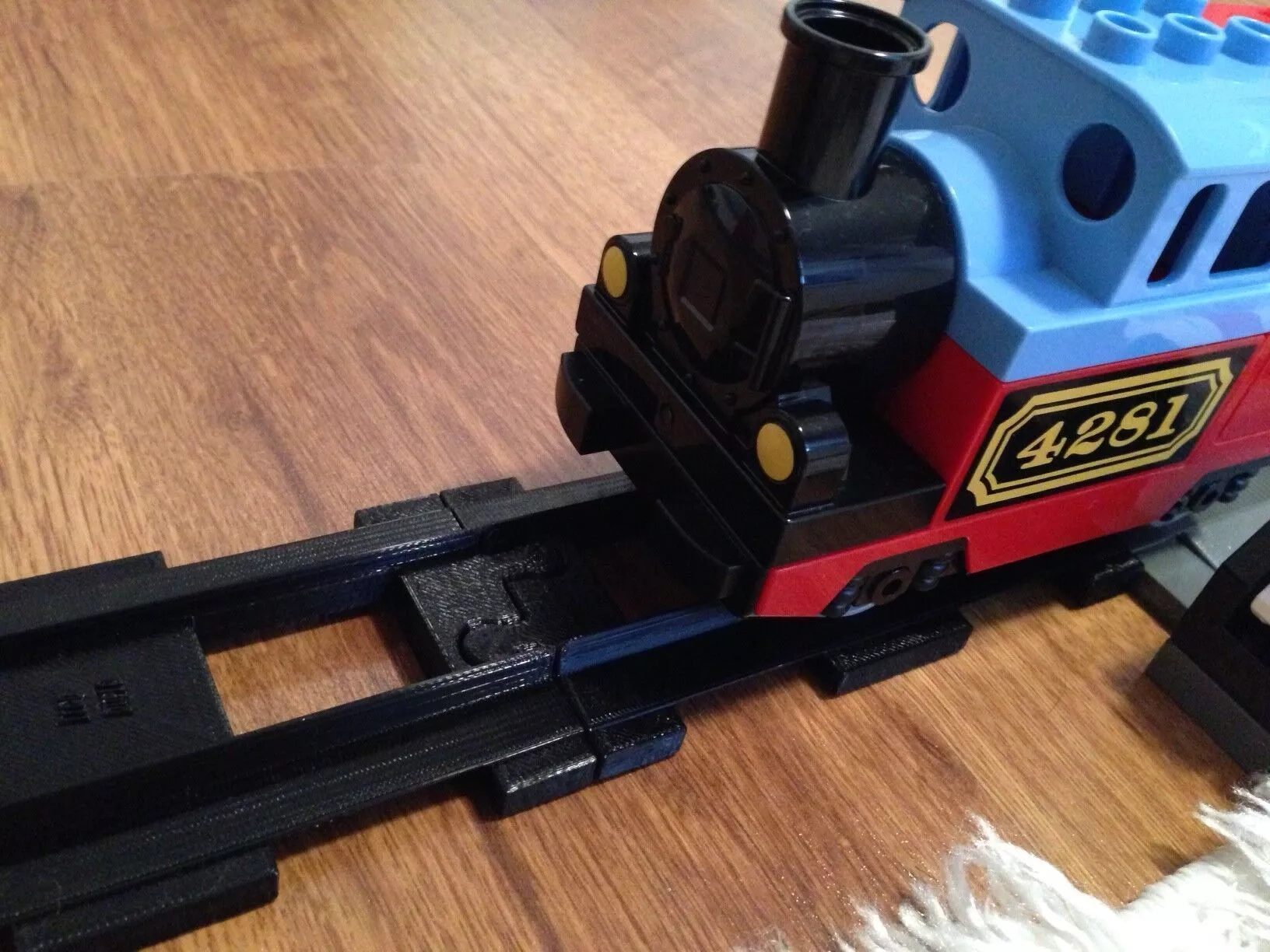 LEGO Duplo Short Straight Rail Track Free 3D print model