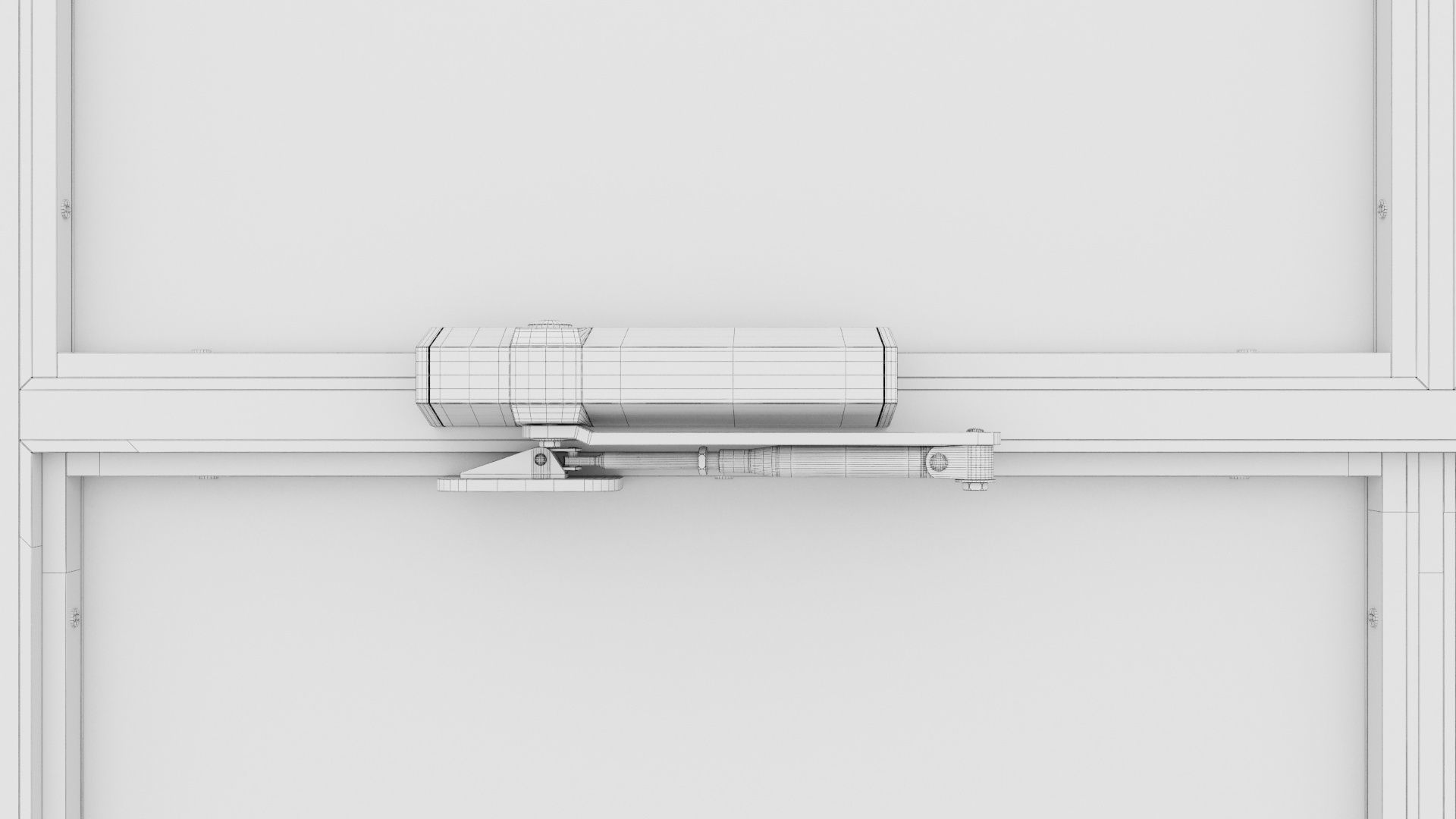 Aluminium window 9 3D model_7