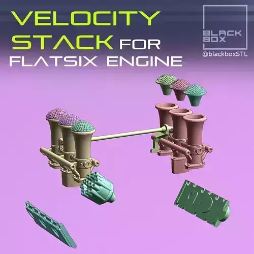 Velocity Stack for  Flat six ENGINE 1-24th 3D print model