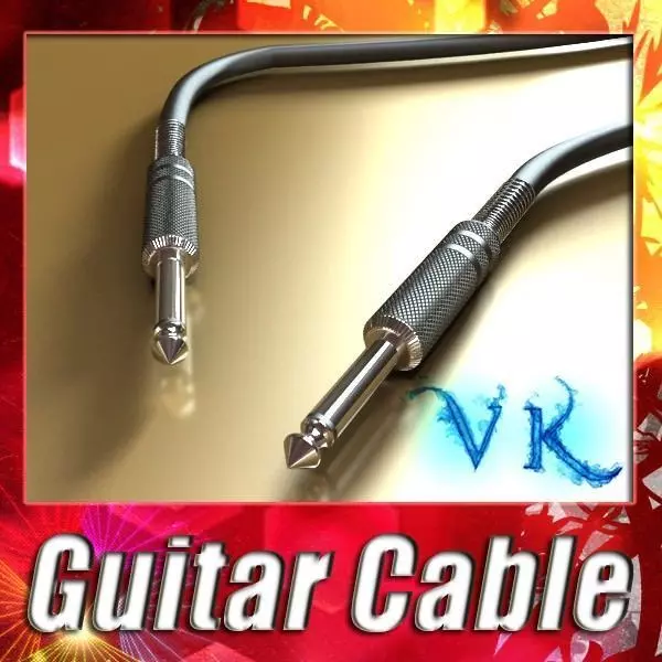 Guitar Cable High Detail 3D model