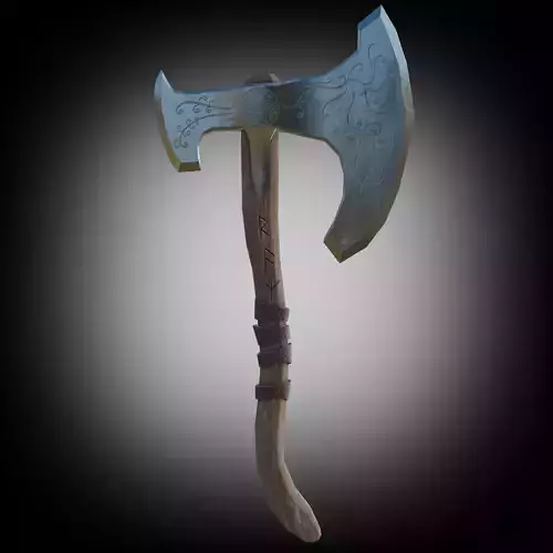 Axe Weapon PBR Low-poly  game ready 3D model