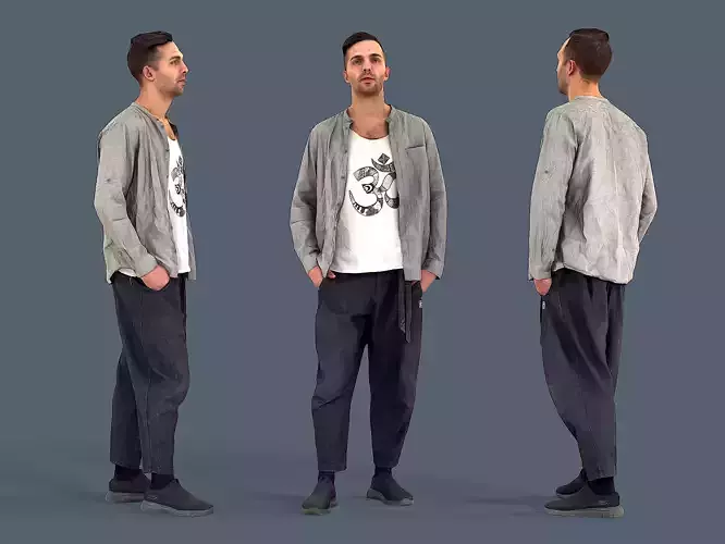 Guy in Bakaru Pants 3D model