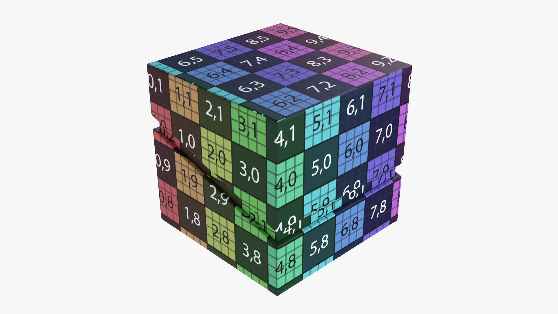 Paper gift box mockup 01 3D model_9