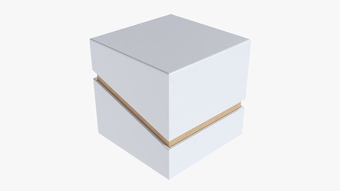Paper gift box mockup 01 3D model