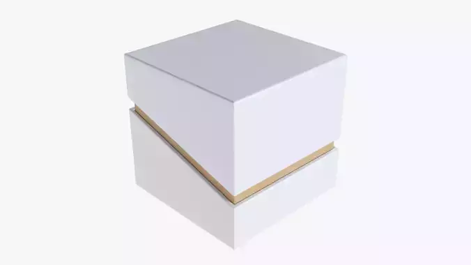 Paper gift box mockup 01 3D model