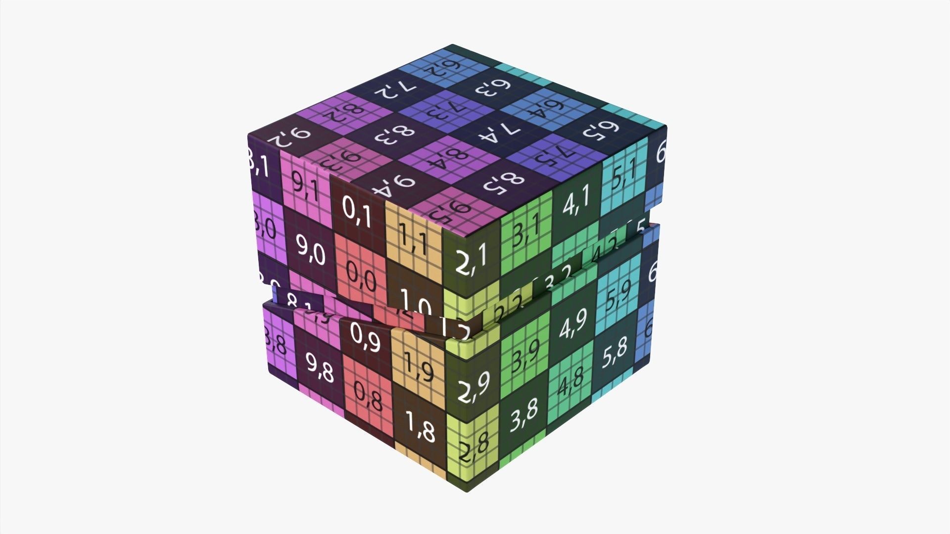 Paper gift box mockup 01 3D model_10