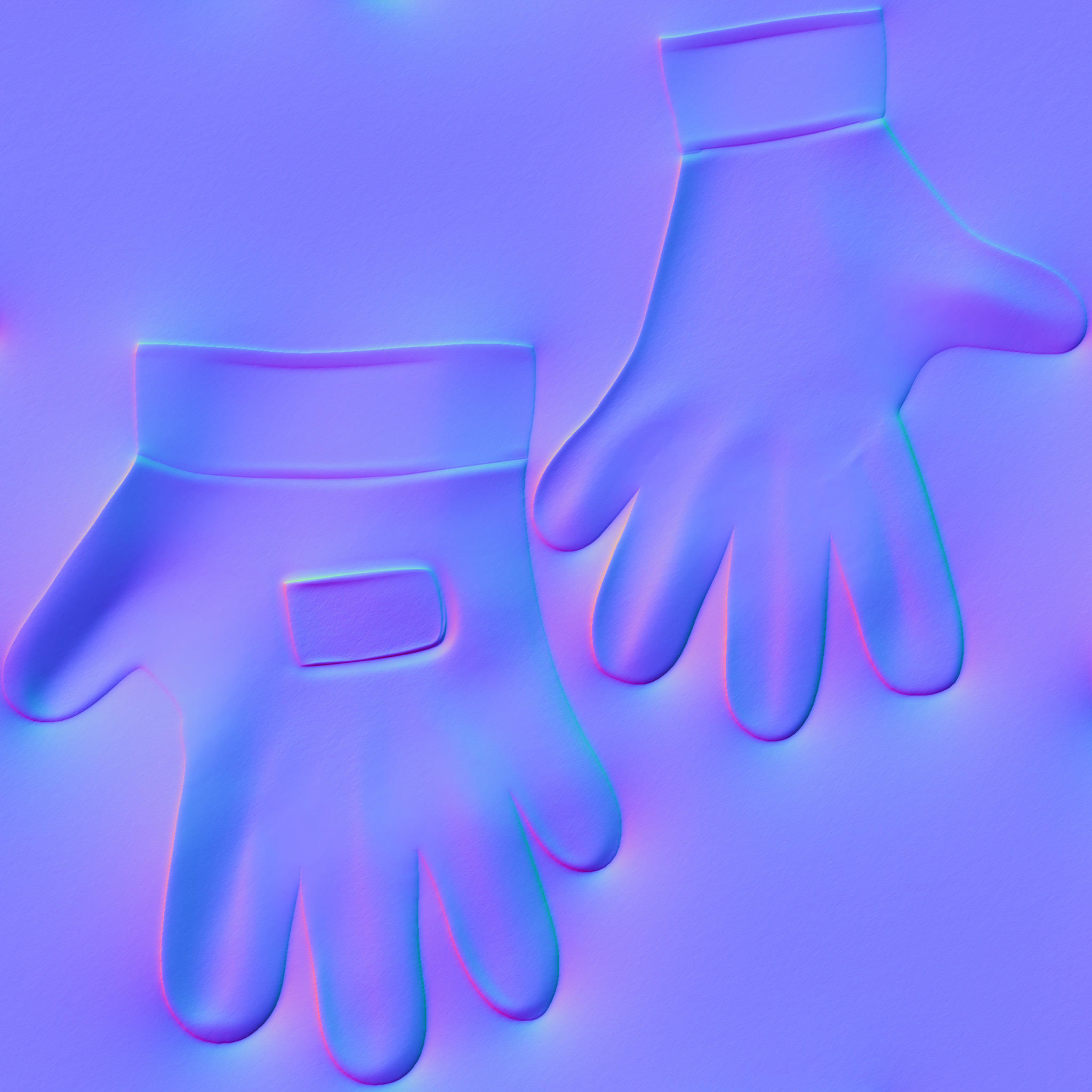 Tactical Gloves Low-poly 3D model_7