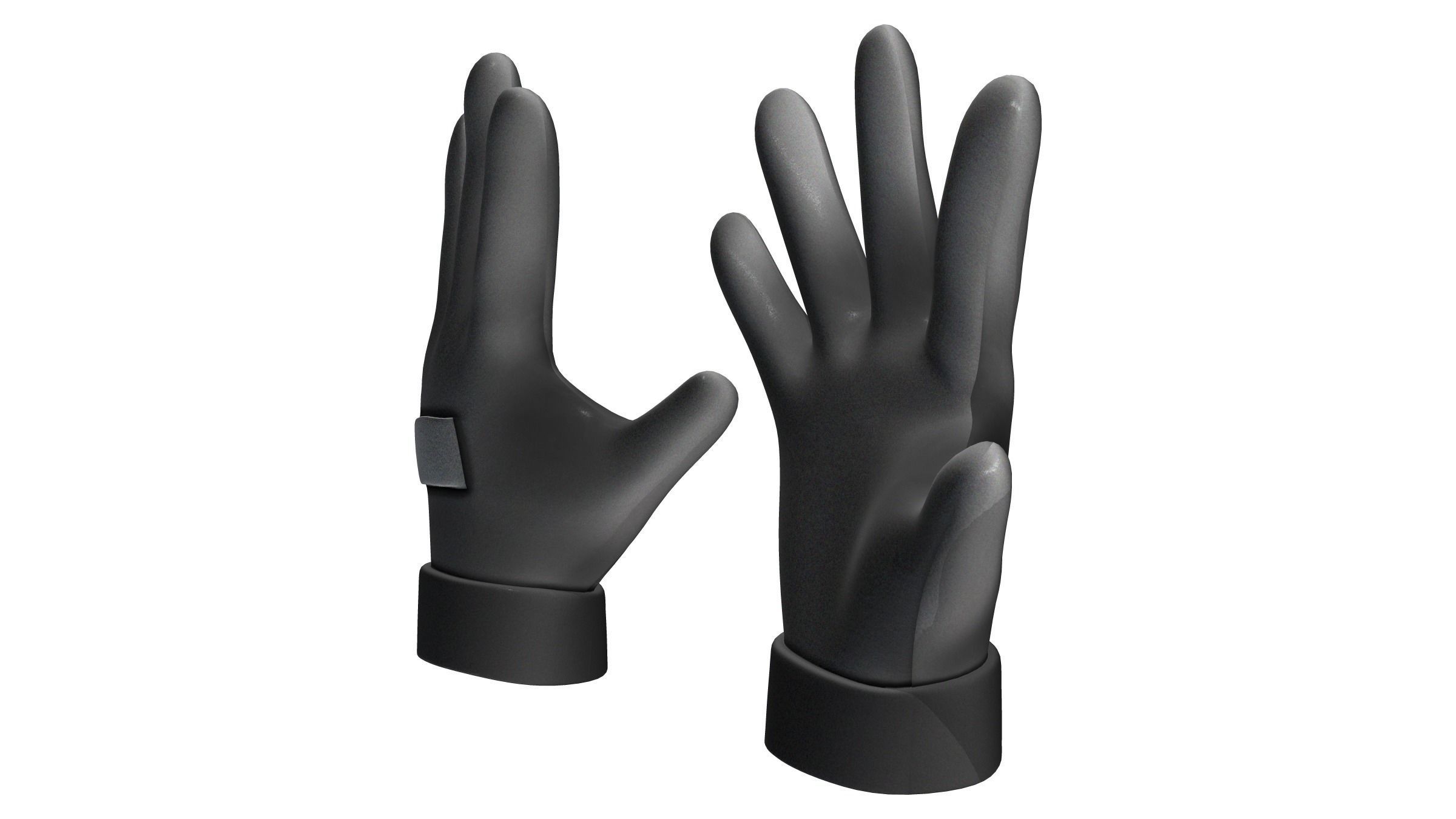 Tactical Gloves Low-poly 3D model_3