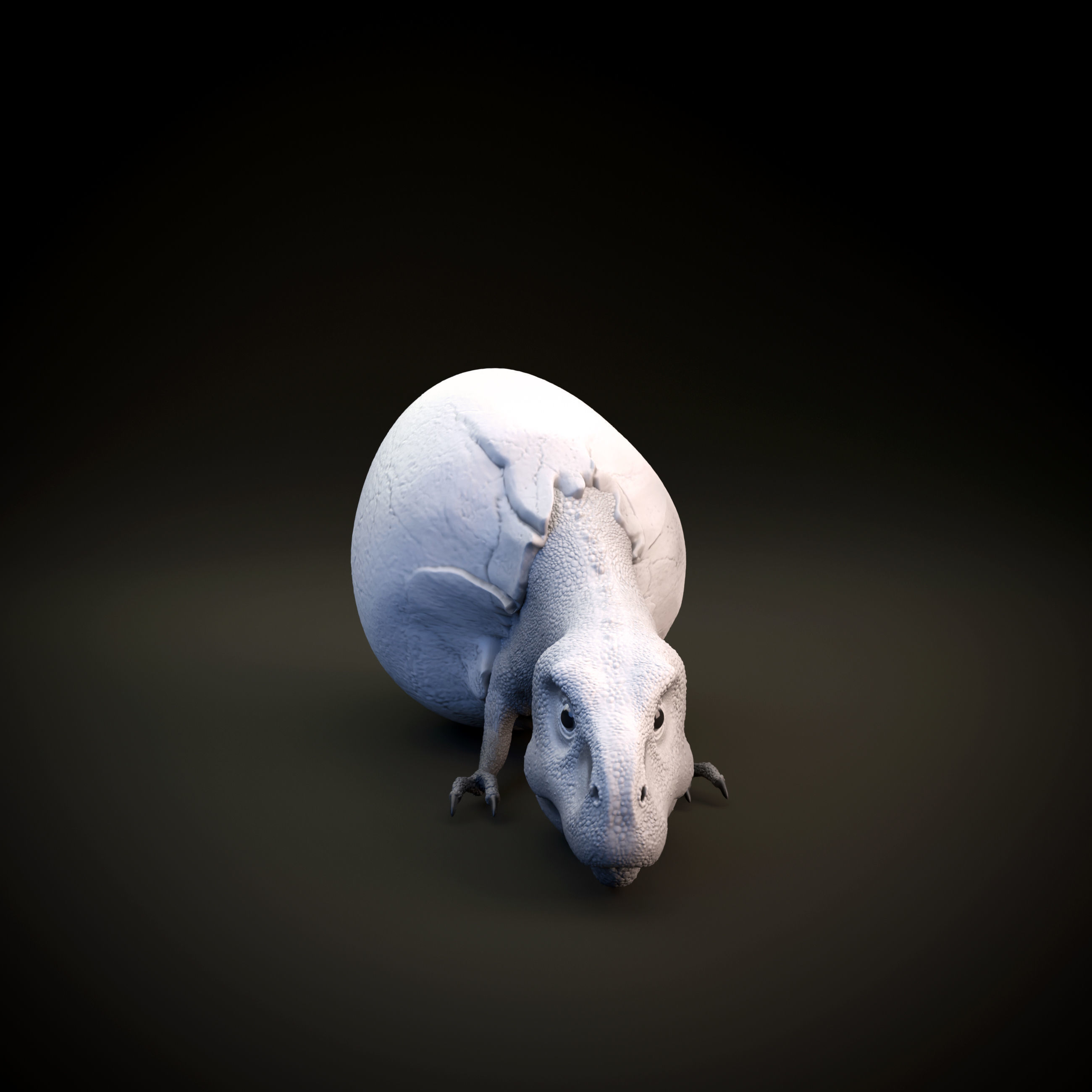 Tyrannosaurus Rex hatchling - baby dino - pre supported 3D print model_6