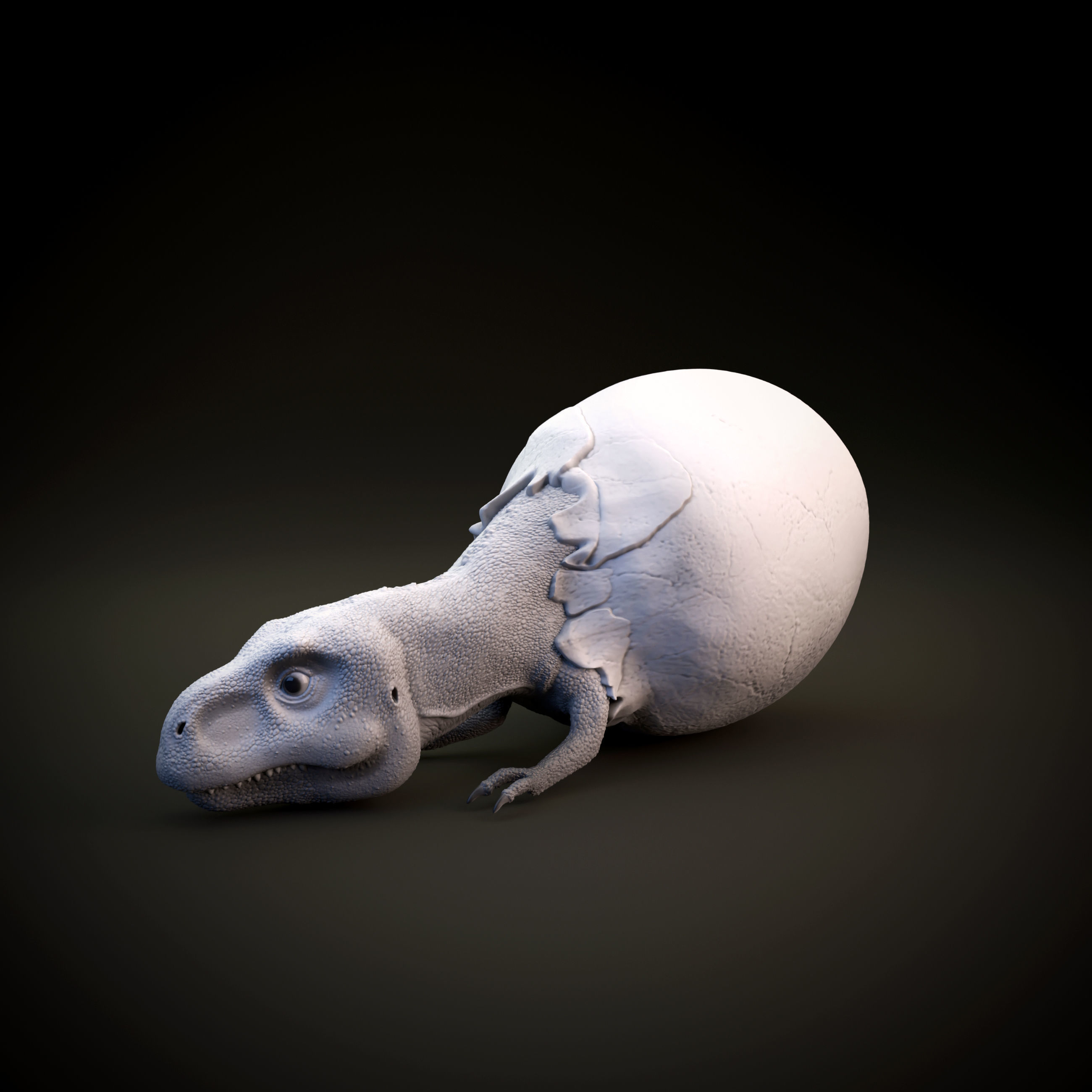 Tyrannosaurus Rex hatchling - baby dino - pre supported 3D print model_5