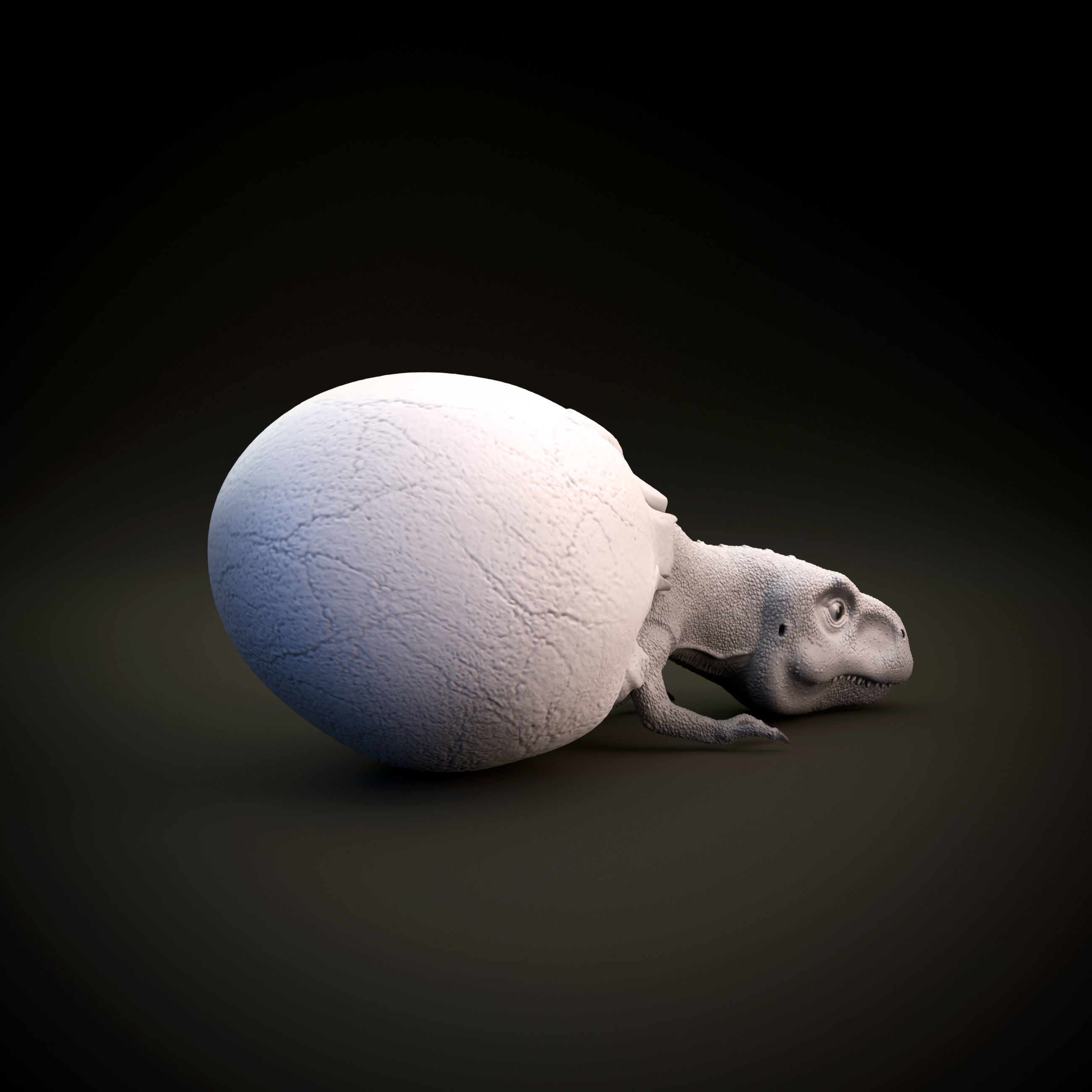 Tyrannosaurus Rex hatchling - baby dino - pre supported 3D print model_3
