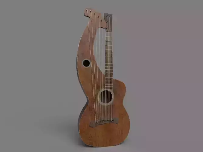 Harpguitar wooden guitar